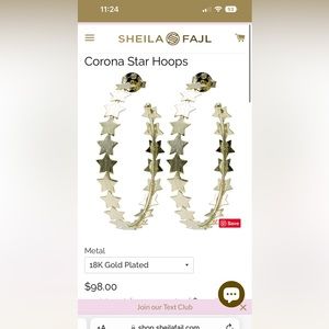 Sheila Fajl Corona star hoop earrings